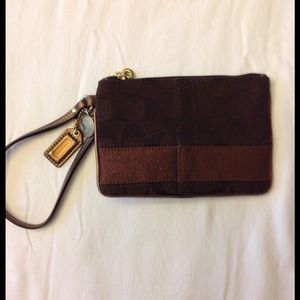 Authentic Coach Wristlet Measures 4.5" x 6"