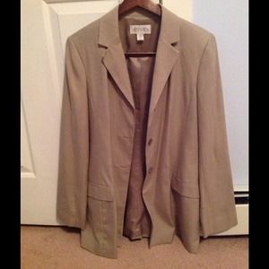 Tan pant suit