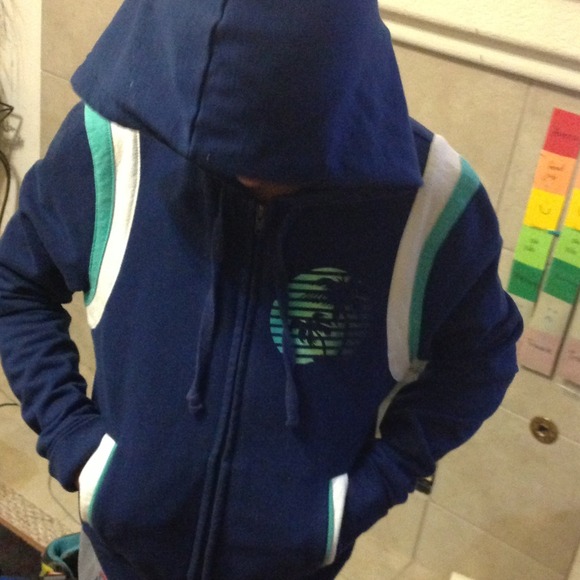 Blue hoodie