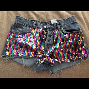 Sequin Sparkle custom shorts!!!!