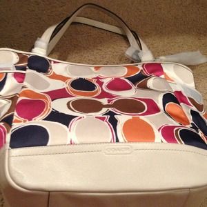 Multi color coach bag