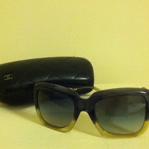 Chanel sunglasses with quilted case