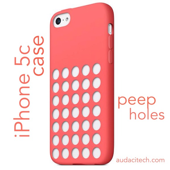New iPhone 5c Peep Holes Case in Red