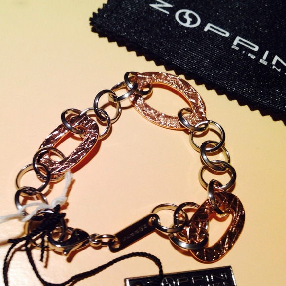 Zoppini stainless steel link bracelet. Italy