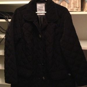 Black quilted jacket