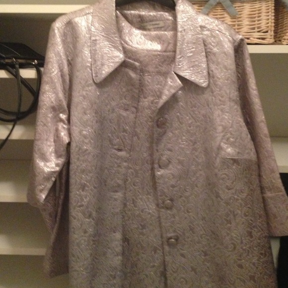 Beautiful silver dress and jacket NWOT. Size 18