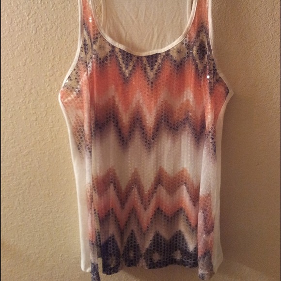 See-thru sequin top Charlotte Russe