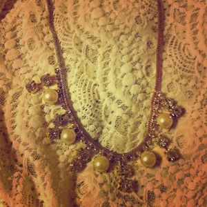 Pearl and diamond Necklace.