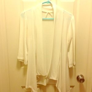 White Long Cardigan