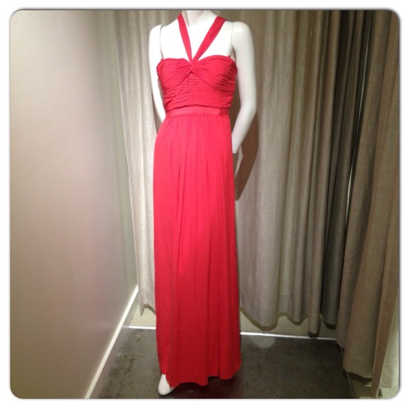 Gorgeous BCBG coral maxi dress.