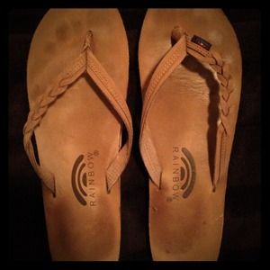 Gently Worn Braided Rainbow Sandals