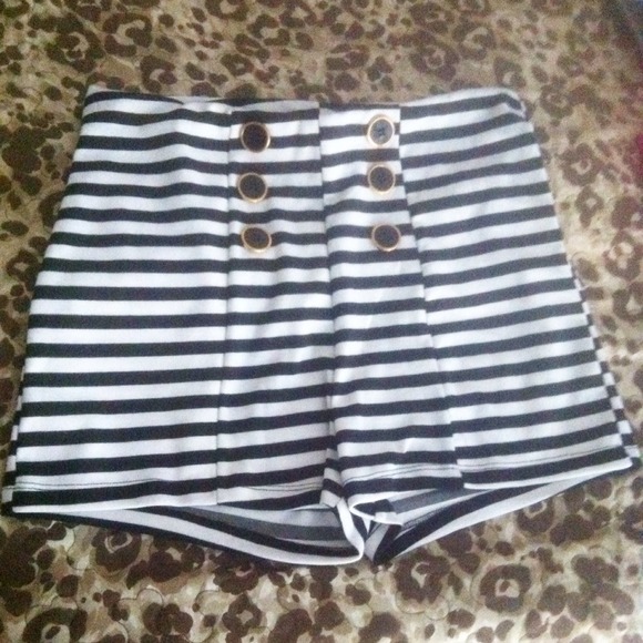 High waisted sailor shorts