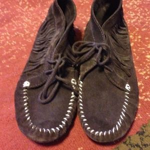 Brown fridge moccasins