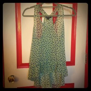 TRADED Chiffon high low top