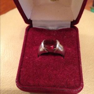 Sterling Silver Garnet Ring. **REDUCED PRICE**