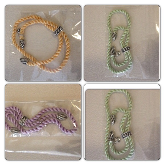 DY bracelets bundle 💝purple , yellow, 2 lime