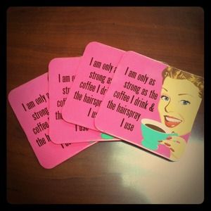 🚫SOLD IN BUNDLE🚫 "Coffee and Hairspray" Coasters