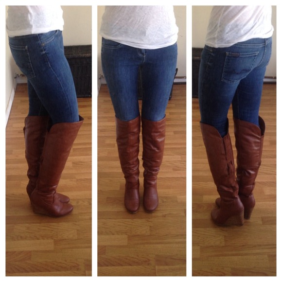 Chinese Laundry Boots - Chinese laundry brown wedge boots 8 1/2