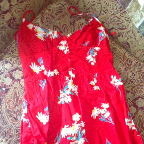 Forever21 Red flower print sundress!