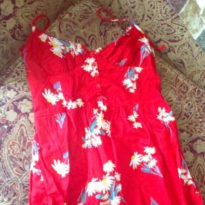 Forever21 Red flower print sundress!