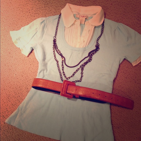 🚫SOLD❗️Light blue short sleeves sweater!