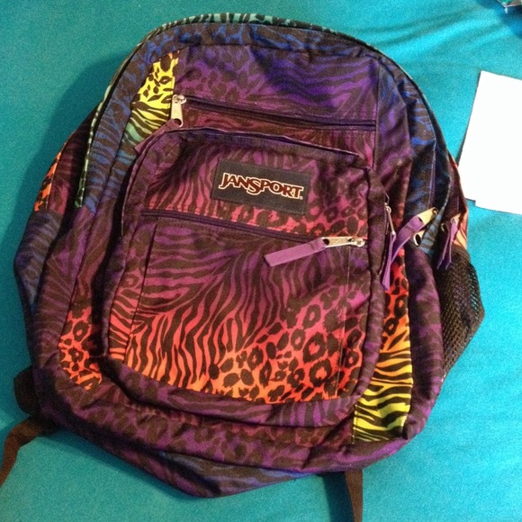 Jansport Accessories Cheetahzebra Colorful Backpack Nwot Poshmark