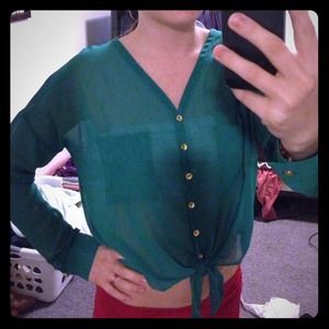 Long sleeve tie shirt size small