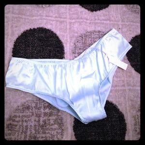 light blue silk zinke panties