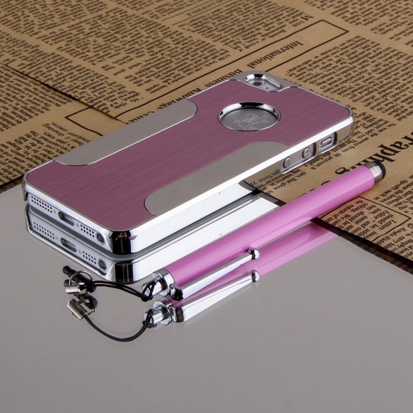 Accessories - Luxury Pink Chrome iPhone 5 Case+Stylist