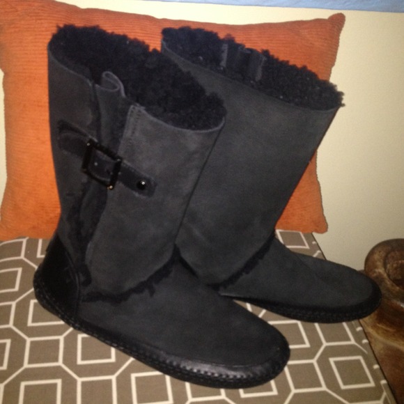 Tory Burch black suede boots