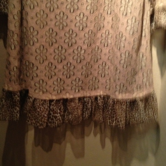 Sassy bling tunic with animal print trim - Picture 2 of 3