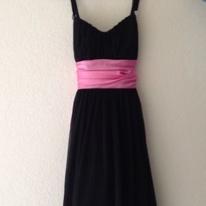 Black and pink dress