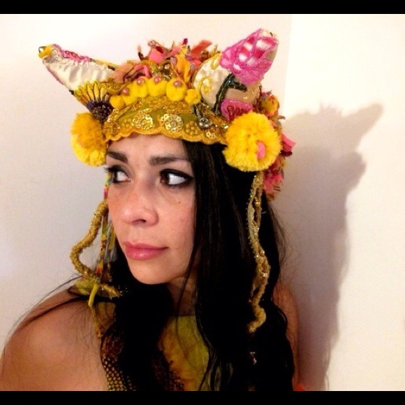 Amazing Hippie Sunflower Boho Festival Headpiece - Picture 2 of 4