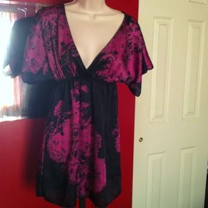 Silky Floral Kimono Top