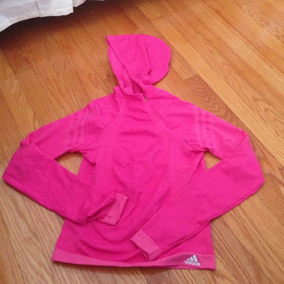 Adidas hot pink running hoodie