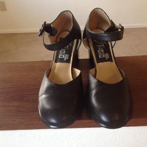 Adorable black dress shoes with ankle strap