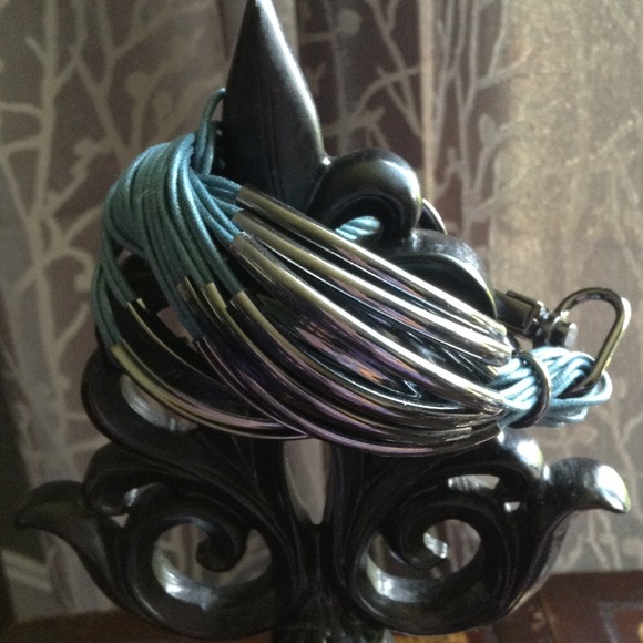 Unique color bracelet with gunmetal details