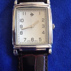 Unisex Silpada Silver & Black-brown/Cordovan Watch