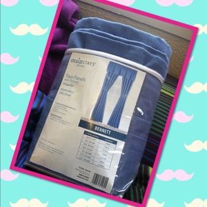 Cottage blue curtains