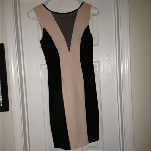 Mesh and light beige-pink Miss Selfridge dress