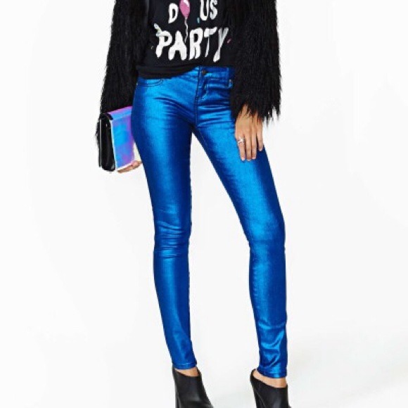 TINSELTOWN denim couture Pants - Cool metallic skinny jeans!!!❌SOLD❌