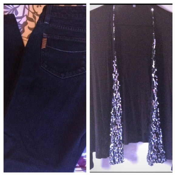 BUNDLED!! Paige jeans and sequin cardigan