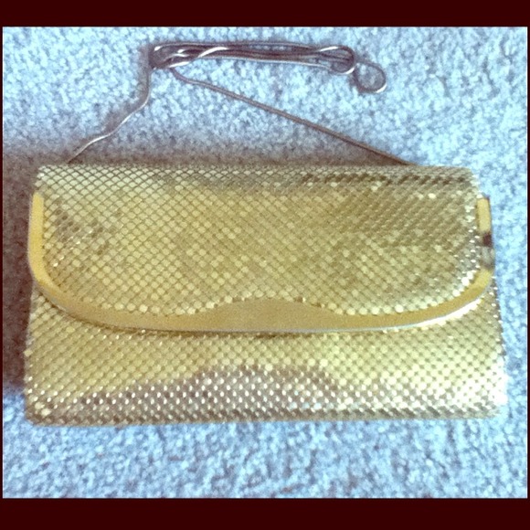 Gorgeous gold sequin vintage clutch purse