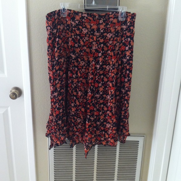 Floral mid calf skirt