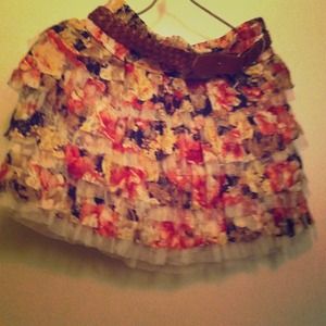 Floral printed skirt