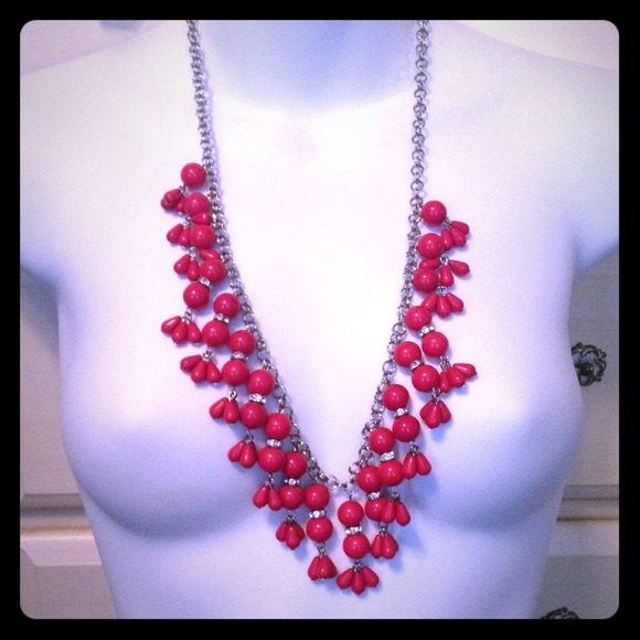 Dark Hot Pink Necklace