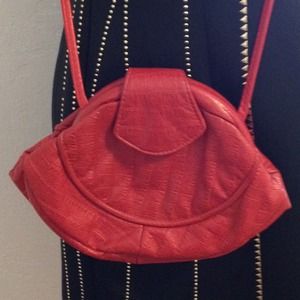 Vintage all leather cross body bag
