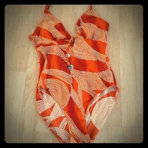 halter swimsuit and matching coverup