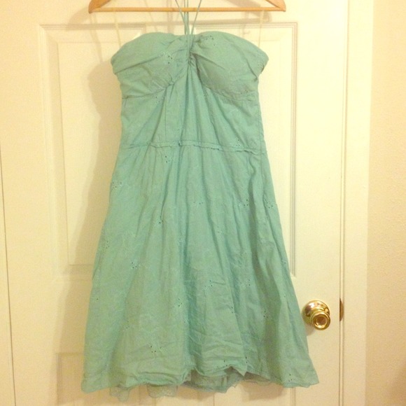 Teal halter dress