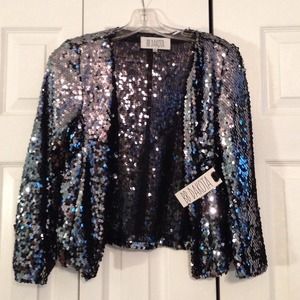 BB Dakota open front sequin jacket